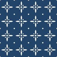Blue and white delft pattern vector