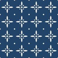 Blue and white delft pattern vector