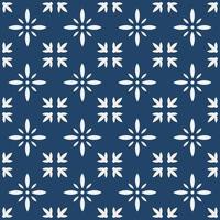 Blue and white delft pattern vector