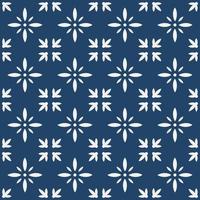 Blue and white delft pattern vector