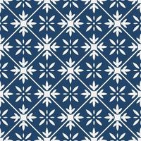 Blue and white delft pattern vector