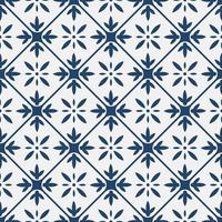 Blue and white vintage delft pattern vector