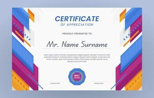 Flat Modern Certificate Concept vector