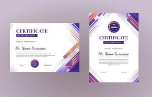 Gradient Modern Certificate Concept vector