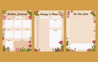 Spring Journal Template vector