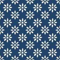 Blue and white delft pattern vector