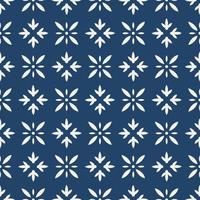 Blue and white delft pattern vector