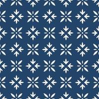 Blue and white delft pattern vector