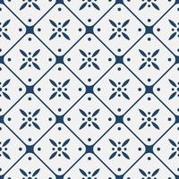 Blue and white delft pattern vector