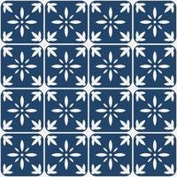 Blue and white delft pattern vector