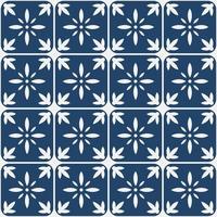 Blue and white delft pattern vector