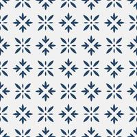 Blue and white delft pattern vector