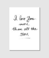 Love quote, ink handlettering vector