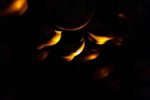 abstract background of clay pots photo