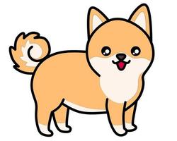 cute dog vector image, for coloring book