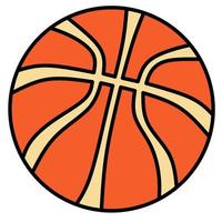 basketball vector drawing for coloring book