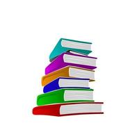 pile of books with colorful covers vector