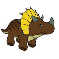 triceratops para colorear libro vector imagine