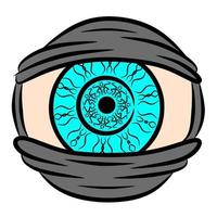 scary eyeball logo vector image