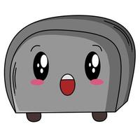 vector image of a cute and funny toaster