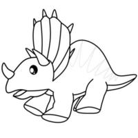 triceratops para colorear libro vector imagine