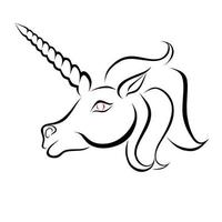 unicorn head logo vector image