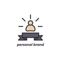 Vector sign personal brand symbol is isolated on a white background. icon color editable.