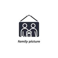 Vector sign family picture symbol is isolated on a white background. icon color editable.