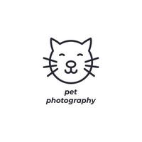 Vector sign pet photography symbol is isolated on a white background. icon color editable.