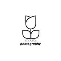 Vector sign macro photography symbol is isolated on a white background. icon color editable.