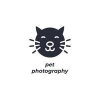 Vector sign pet photography symbol is isolated on a white background. icon color editable.