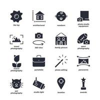 photographer set icon, isolated photographer set sign icon, icon color editable. vector illustration