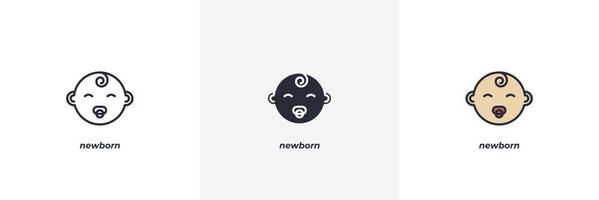 newborn icon. Line, solid and filled outline colorful version, outline and filled vector sign. Idea Symbol, logo illustration. Vector graphics