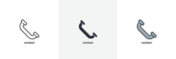 contact icon. Line, solid and filled outline colorful version, outline and filled vector sign. Idea Symbol, logo illustration. Vector graphics