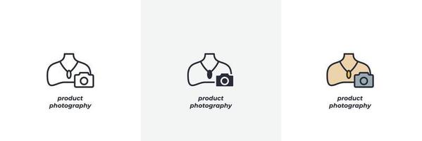 product photography icon. Line, solid and filled outline colorful version, outline and filled vector sign. Idea Symbol, logo illustration. Vector graphics