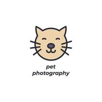 Vector sign pet photography symbol is isolated on a white background. icon color editable.