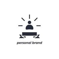 Vector sign personal brand symbol is isolated on a white background. icon color editable.