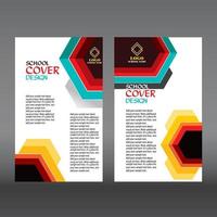 Brochure, flyer cover design template vector