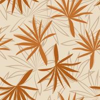 Tropical seamless pattern with palm leaves. Modern abstract design for paper, cover, fabric, print vector