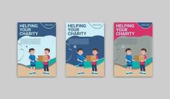 charity flyer design, life charity existence promotion, education program. vector