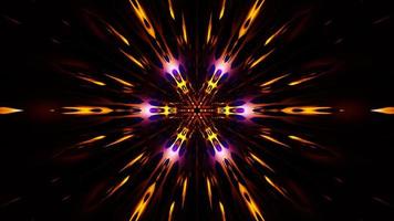 fractal with orange glow rotating vj loop 3d motion illustration photo