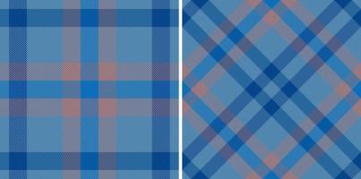 Seamless fabric background. Plaid textile check. Texture tartan pattern vector. vector