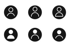 User Icon set. Avatar Profile, Social Media User Circle shape style Isolated on White Background. Vector Illustration