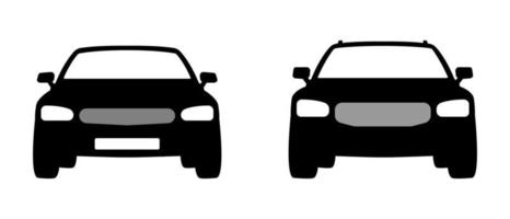 Modern car icon. Front view. Vector illustration