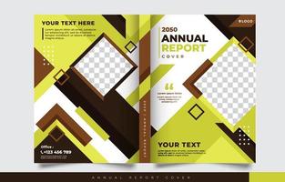 Annual Report Flat Cover Book vector