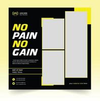 pancartas publicitarias de fitness vector