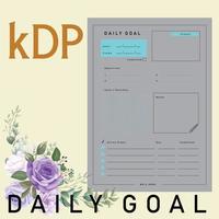 DAILY GOAL DAILY  Goal Setting Journal Planner Notebook for Daily Goal Planning and Organizing vector