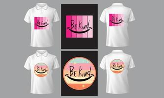 BE KIND  Be Kind T-Shirt Cute Graphic Blessed Shirt, Funny Inspirational Teacher. vector