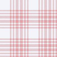 Plaid seamless pattern in pink. Check fabric texture. Vector textile print.