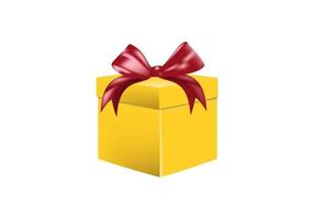 cajas de regalo vectoriales con arcos dorados y confeti de lentejuelas doradas sobre fondo blanco. vector